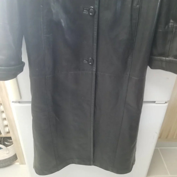 Bod  & Christensen Couture Black Long Leather Coat S - Picture 5 of 13